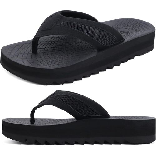 Fchhk Tongs Homme Soutien De Voûte Plantaire Sports Flip Flopsté Plage Piscine Plates Sandales Semelle En Caoutchouc Antidérapante 40 49 Eu
