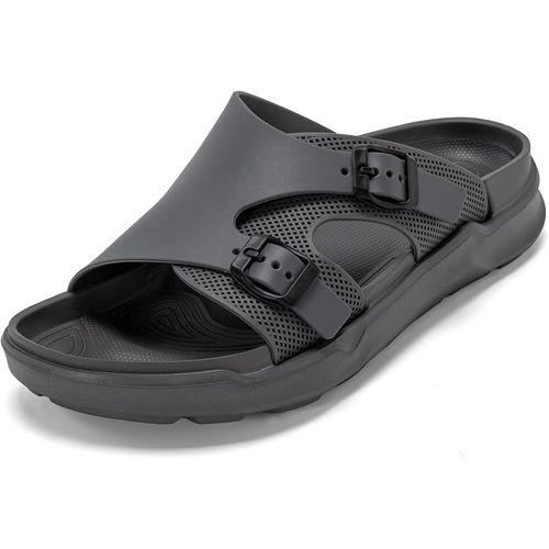 Fchhk-Tongs Homme En Caoutchouc Sandales Hommes Claquettes Avec Boucle Été Confortables Pour Piscine Douche Mer Et Plage