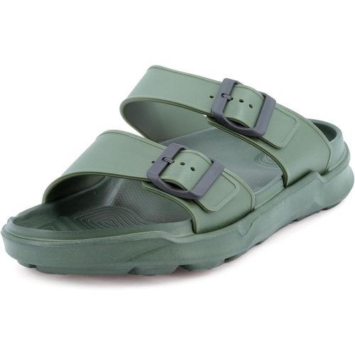 Fchhk-Claquettes Hommes Avec Boucle Tongs Homme Sandale De Plage Chaussons D'été Confortables Pour Douche Mer Plage
