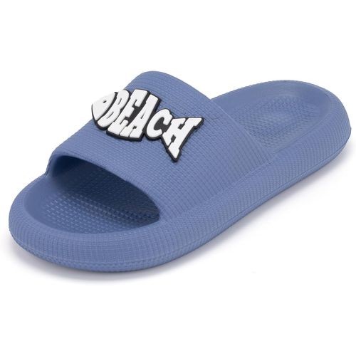 Fchhk-Tongs Homme Claquettes Hommes Sandales Été Confortables En Caoutchouc Pour Piscine Douche Mer Et Plage