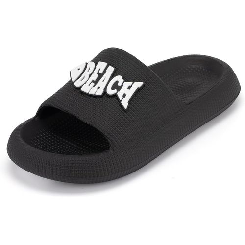 Fchhk-Tongs Homme Claquettes Hommes Sandales Été Confortables En Caoutchouc Pour Piscine Douche Mer Et Plage