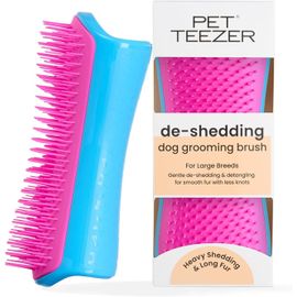 Jgd-Tangle Teezer , Grande Brosse De Toilettage Pour Chien, Pour Le Bain Ou Sur Poil Sec, La Brosse Parfaite Pour Chien Pour Retirer Les Poil Tombés, Bleu Et Rose
