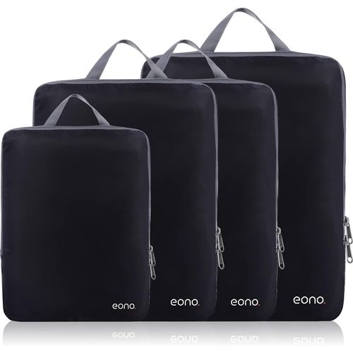 BHHBB-Lot de 3/4/6 Organiseurs de Bagage Bagage Sac Compression pour Voyage Maquillqage Vêtement Sac Organisateur Rangement de Valise Compression Packing Cubes