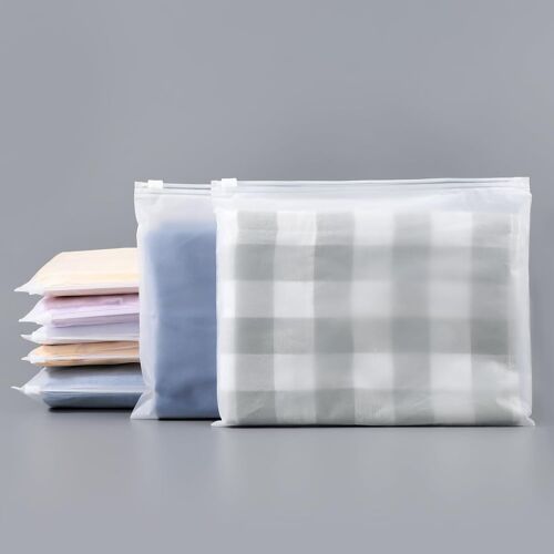 TIANYI-Sac Plastique Zip, 100 Pièces 25 * 20cm Pochette Vetement Voyage, Sac Zippé Transparent Dépoli, Pochette Voyage Vetement pour Chaussettes, Serviettes (Sans Trous de Ventilation)