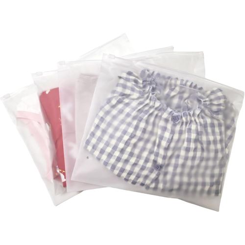 KHKUI-50 PCS Sac Rangement Valise, 30 * 25cm Pochette Valise Organisateur, Plastique Sachets Zip Refermable pour Ranger Vêtements, Sous-vêtements, Chaussures, Cosmétiques