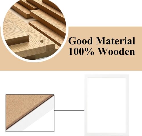 Scholar Tree Cadre Photo A5 - 1 Paquet De Cadre Marron A5 - Marron - 21 X 14,8 Cm - Cadre En Bois Avec Fixation De 15 X 10 Cm - Avec Support De Comptoir Ou Pour Accrocher Au Mur