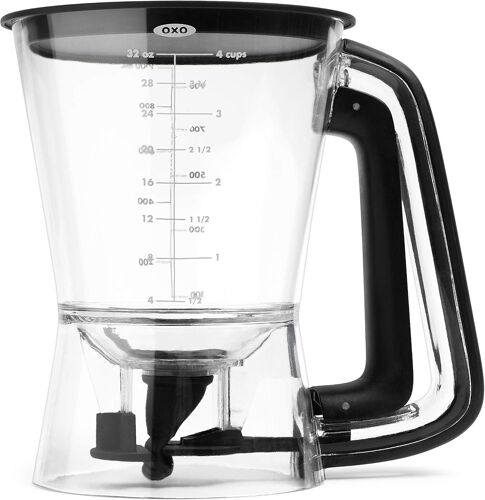Good Grips-Verre distributeur de pâte de précision et doseur crêpes et pancakes-valve en silicone-capacité 4 tasses