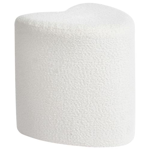 Pouf Scotia Tissu Chenille Blanc Cassé 40 Cm 33 Cm 44 Cm