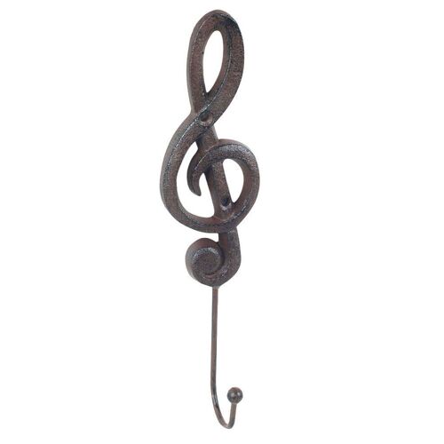 Porte manteaux clé de sol en fonte