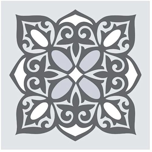 6 stickers carreaux gris 15 x 15 cm