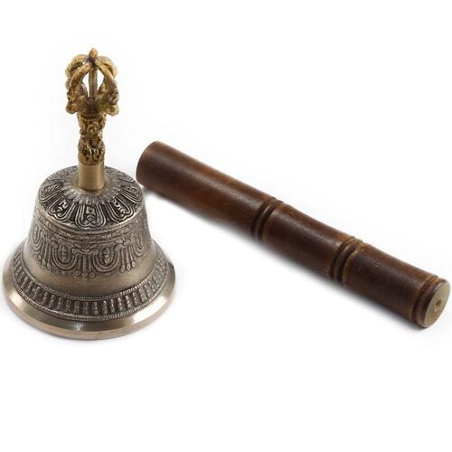 Cloche en laiton Bouddha 15.5 cm