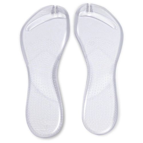 1 Paire De Semelles Intérieures En Silicone, Transparentes, Souples, Antidérapantes, Absorbant Les Chocs, Résistantes À L'usure, Support De Voûte Plantaire, Universelles, Tongs, Pantoufles, Sandales, Coussinets Pour Les Pieds