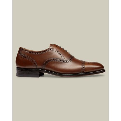 Chaussures Richelieu Oxford En Cuir Beige Foncé En Multicolore Pour Homme Par Charles Tyrwhitt