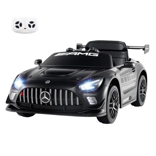 Mercedes-Amg Gt3 Voiture Électrique 12v Pour Enfants, Télécommande 2.4 G, Portes Hydrauliques, Led, Klaxon, Mp3, Usb, 3-8 Ans Noir