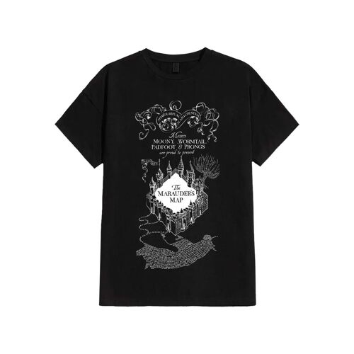 Harry Potter - Marauders Map - T-Shirt - Noir - Xl - 100% Coton,Jersey