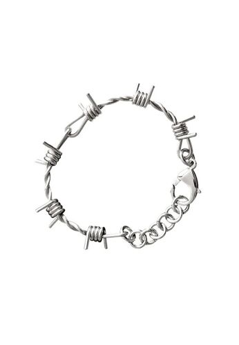 Etnox - Stacheldraht Silver - Bracelet - Gris - Onesize - Acier Inoxydable,Métal