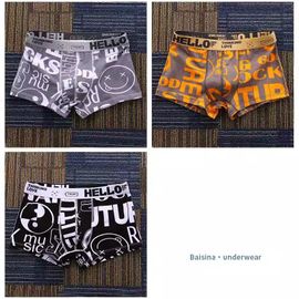 Sous-Vêtements Pour Hommes Boxershorts Coton Homme Culottes Hommes Boxeurs Respirant Confortable Hommes Imprimé Caleçons Sexy Cuecas Calzoncillos -3pcse-L 50-60kg