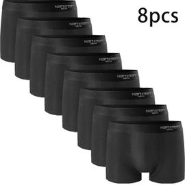 4/6/10 Pièces Sous-Vêtements Pour Hommes Slips Hommes Boxer Caleçon Doux Noir Boxershorts Lait Soie Grande Taille Hommes Culottes 3d Poche Shorts -8pcs-Us M China 2xl