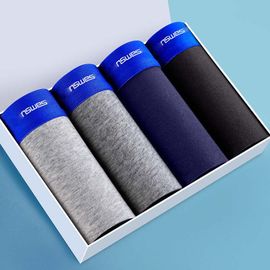 2/3/4/7 Pièces Boxer Hommes Culottes Caleçons Pur Coton Mâle Confortable Respirant Homme Boxershorts Sous-Vêtements Sexy Pour Hommes L-5xl -4pcs 4-1-5xl