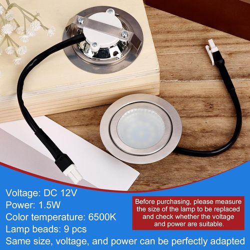 2Pcs Ampoules De Hotte De Cuisine, En Acier Inoxydable Lumière Led De Remplacement Ampoule De Hotte De Cuisine Encastrée Dc 12 V Lumière De Hotte De Cuisine Pour Cuisine[DAX927403]