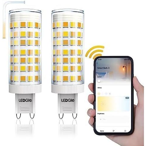 Ampoule G9 Wifi Contrôle Ampoule G9 Led Avec 3 Couleurs De Lumière & Angle De Faisceau De 360°, Ampoule Led Pas De Scintillement, 8w Dimmable Ampoule Led Equivalent 80w Halogène Lampe, Lot D[Q2357]