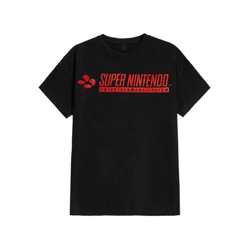 Nintendo - Super Nintendo - T-Shirt - Noir - S - 100% Coton,Jersey