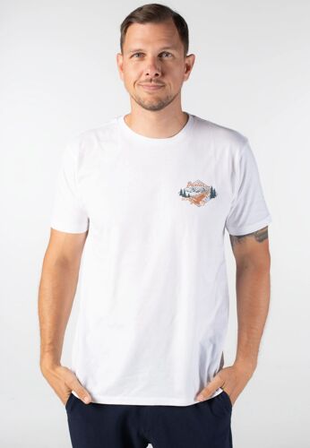 Brixton - Driftway TLRT White - T-Shirt - blanc - L - 100% Coton,Jersey