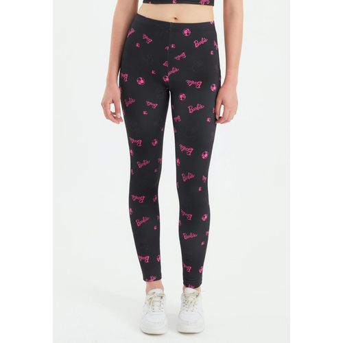 Barbie - Logo All Over - Leggings - noir - S - 95 % polyester, 5 % élasthanne,Jersey