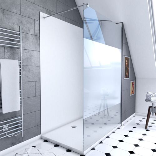 Ensemble complet douche à l'Italiennne avec Receveur 90x120 + Paroi depolie + Panneaux muraux