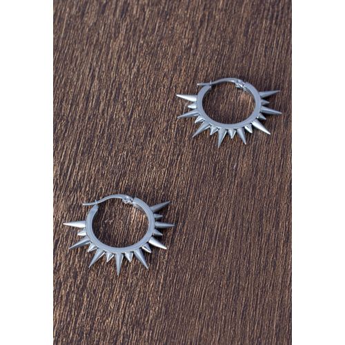 Wildcat - Spiked Silver - Boucles D'oreilles - Gris - Onesize - Acier Inoxydable,Métal
