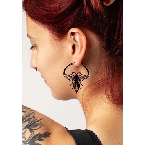 Wildcat - Bee - Boucles D'oreilles - Noir - Onesize - Acier 316l,Métal