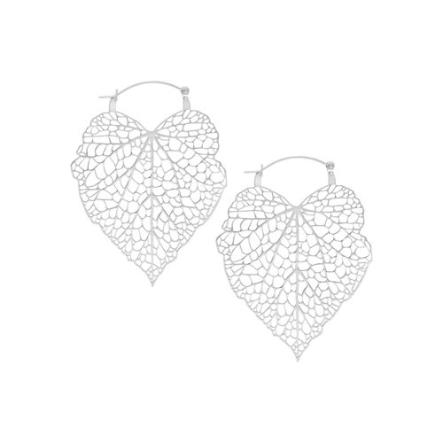 Wildcat - Lovely Leaf Silver - Boucles D'oreilles - Gris - Onesize - Acier 316l,Métal