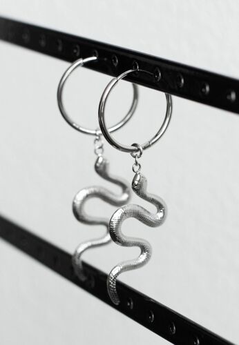 Wildcat - Big Snake Hoops (Pair) Silver - Boucles D'oreilles - Gris - Onesize - Acier 316l,Métal