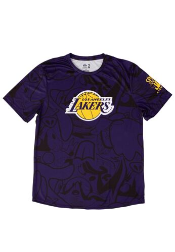 Space Jam - La Lakers: Team In The Paint Purple - T-Shirt - Violet - M - 100% Polyester,Jersey