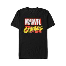 Marvel Comics - Retro Logo - T-Shirt - Noir - L - 100% Coton,Jersey