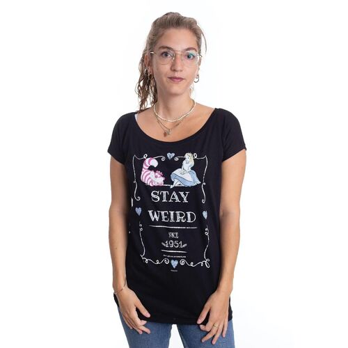 Alice In Wonderland - Stay Weird Loose - Girly - Noir - Xl - 100% Coton,Jersey