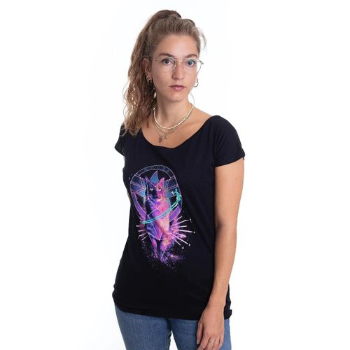 Captain Marvel - Cat Girl Loose - Girly - Noir - L - 100% Coton,Jersey