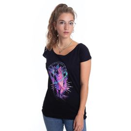 Captain Marvel - Cat Girl Loose - Girly - Noir - L - 100% Coton,Jersey