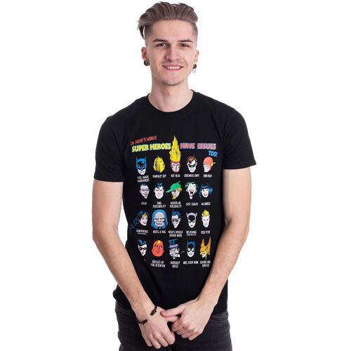 Justice League - Superhero Issues - T-Shirt - Noir - M - 100% Coton,Jersey