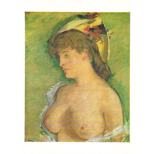 France, Musée Du Louvre, Très Belle Carte Postale Neuve, Tableau D'Edouard Manet, "La Blonde Au Seins Nus" - 1878.