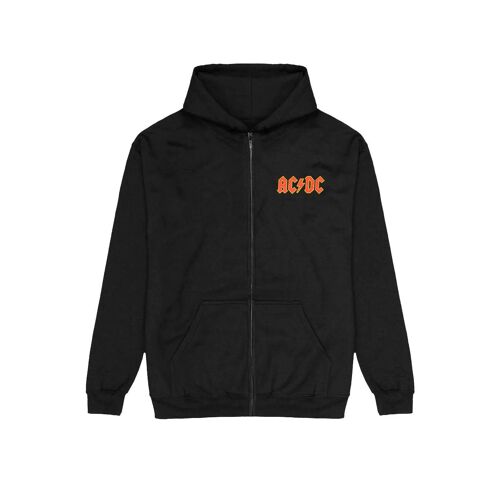 AC/DC - Logo Back Print - Sweat Zippé - noir - L - 80 % coton, 20 % polyester,Transpirer