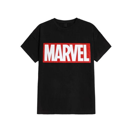 Marvel Comics - Simple Logo - T-Shirt - Noir - Xxl - 100% Coton,Jersey