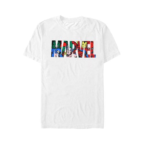 Marvel Comics - Logo Character Infill White - T-Shirt - Blanc - Xxl - 100% Coton,Jersey
