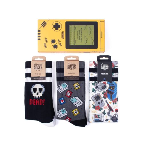 American Socks - Gamer Box Yellow - Giftbox - jaune - S/M - 67 % CoolMax (R), 17 % polyamide, 10 % coton, 6 % élasthanne