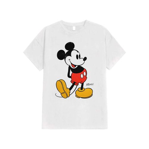 Mickey Mouse - Mickey White - T-Shirt - Blanc - L - 100% Coton,Jersey
