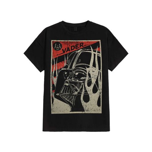Star Wars - Vader Flames - T-Shirt - Noir - S - 100% Coton,Jersey