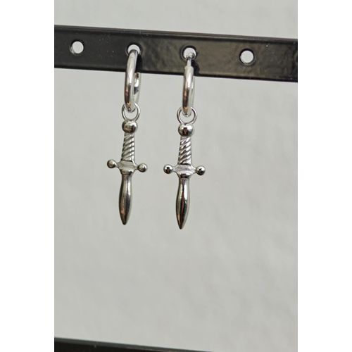 Wildcat - Little Sword Silver - Boucles D'oreilles - Gris - Onesize - Acier Inoxydable,Métal