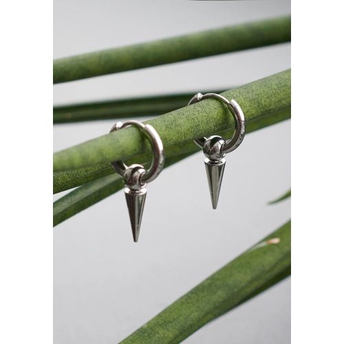 Wildcat - Little Long Spike Silver - Boucles D'oreilles - Gris - Onesize - Acier Inoxydable,Métal