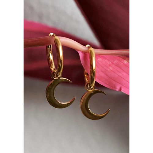Wildcat - Little Moonchild Gold - Boucles D'oreilles - Jaune - Onesize - Acier Inoxydable,Métal