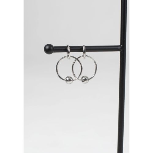 Wildcat - Little Ball Closure Hoops 22mm Silver - Boucles D'oreilles - Gris - Onesize - Acier 316l,Métal